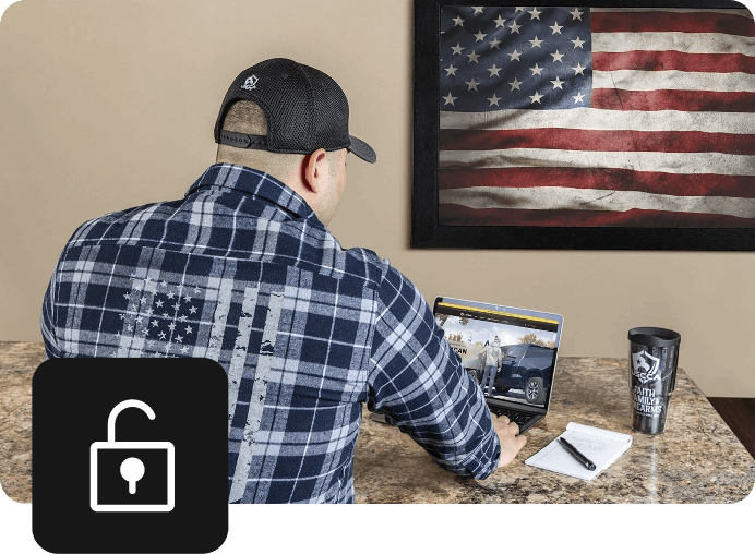A guy studying on a laptop