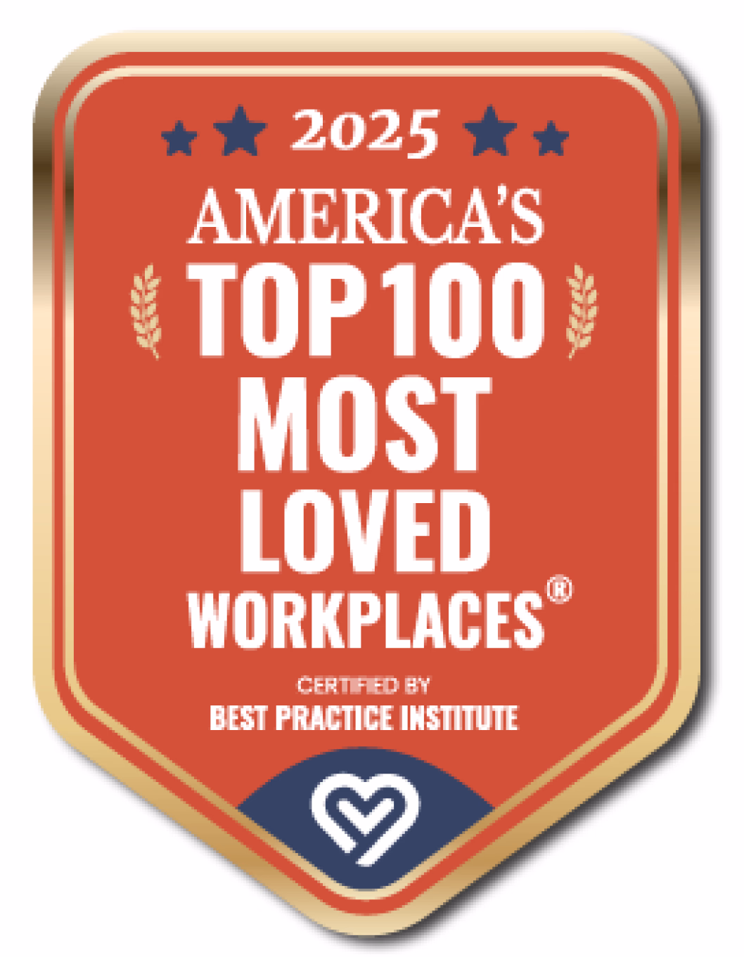 2025 America's Top 100 Most Loved Workplaces certified by Best Practice Institute
